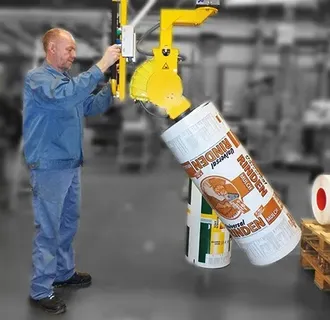 Handling manipulator for lifting film rolls